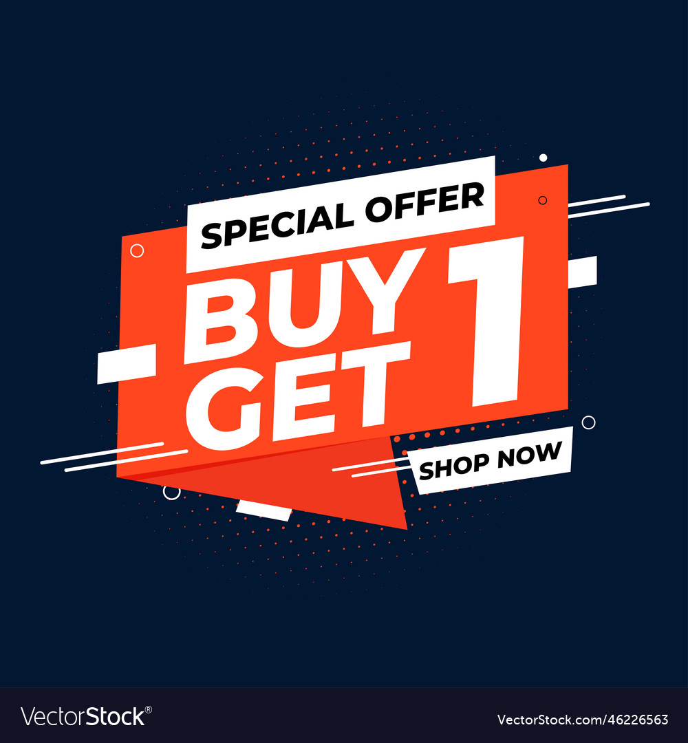 Buy one get free sale banner special