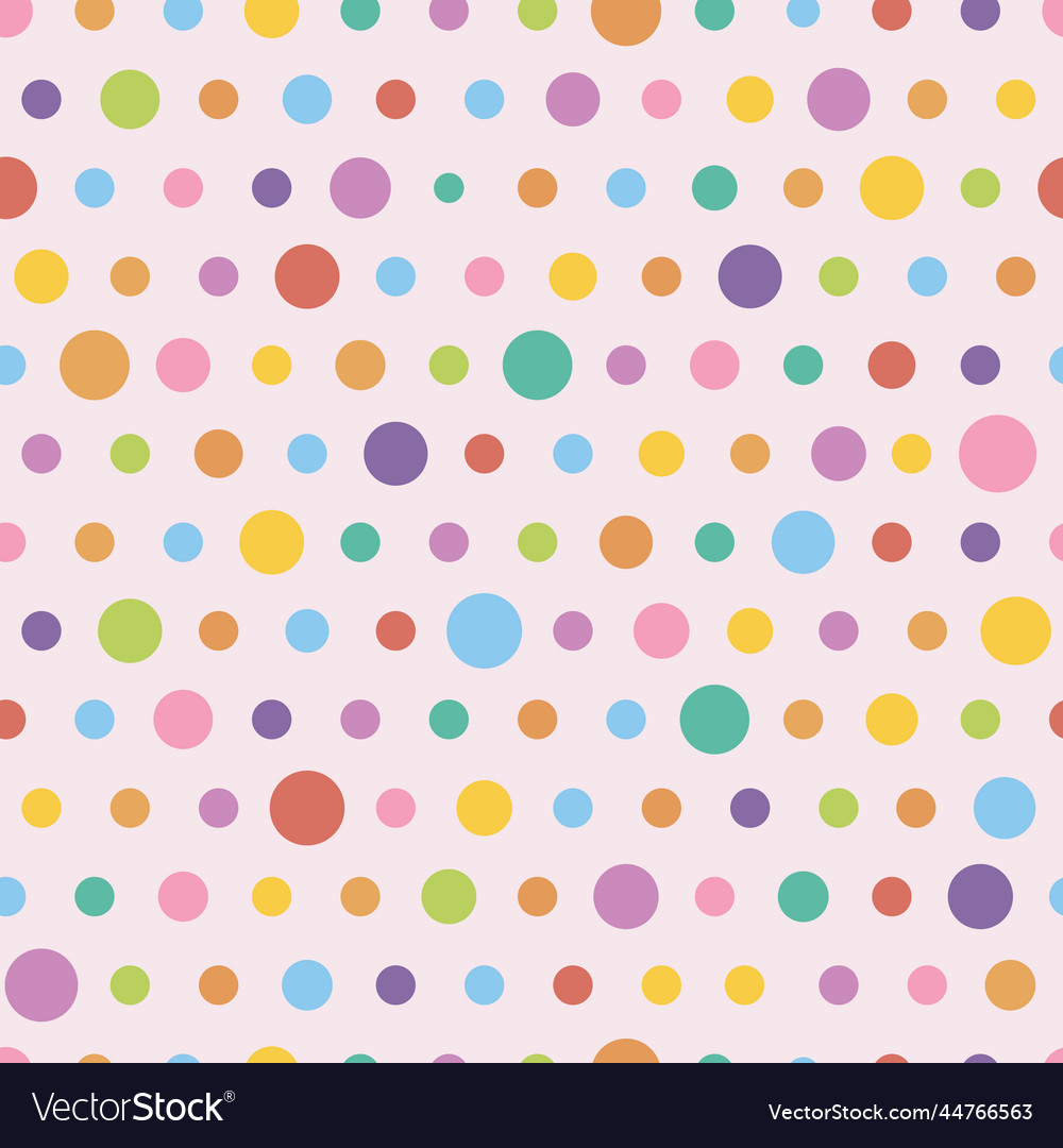 Colorful polka dots repeat pattern background