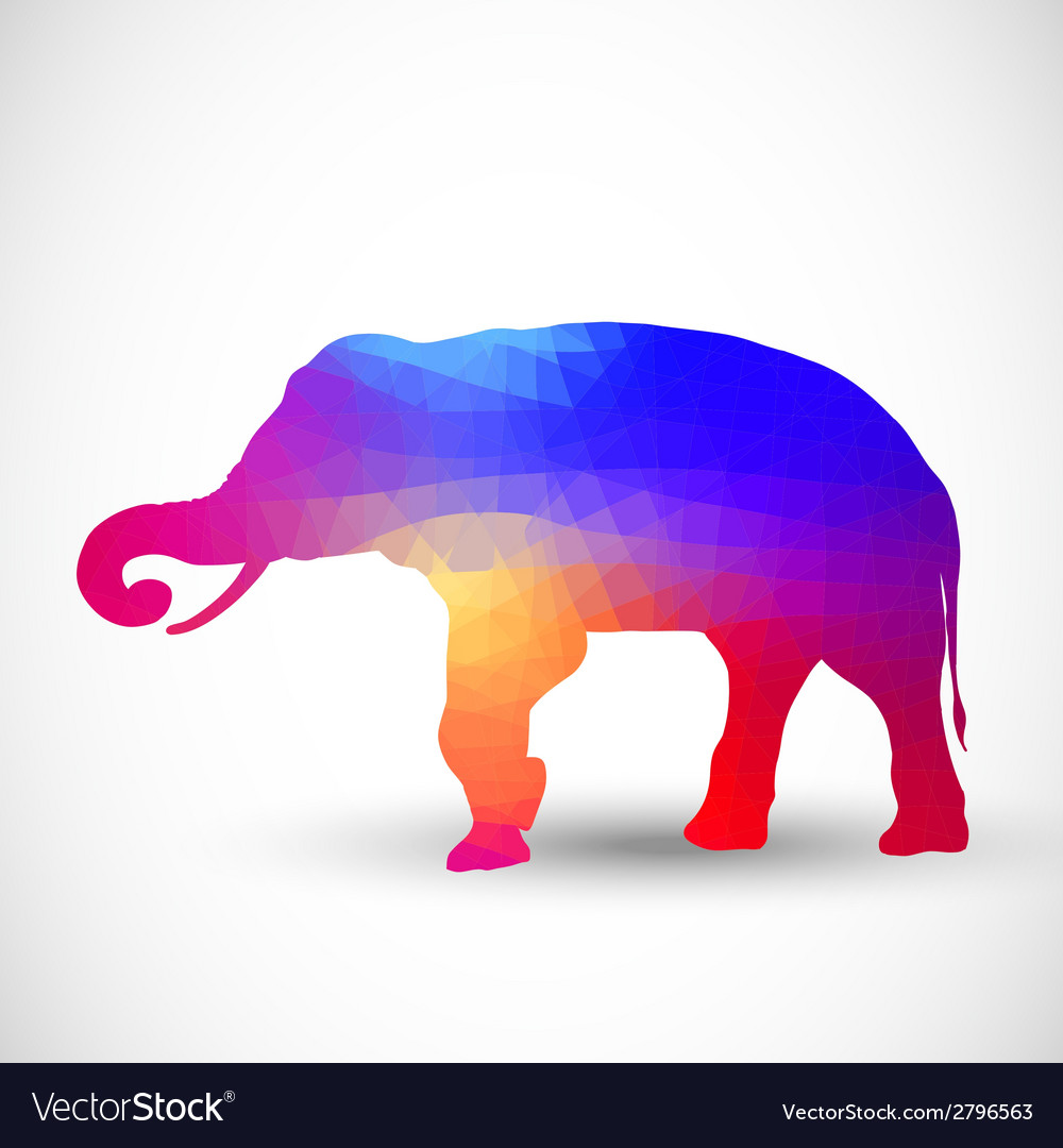Geometric silhouettes animals elephant Royalty Free Vector Geometric silhouettes animals elephant Royalty Free Vector