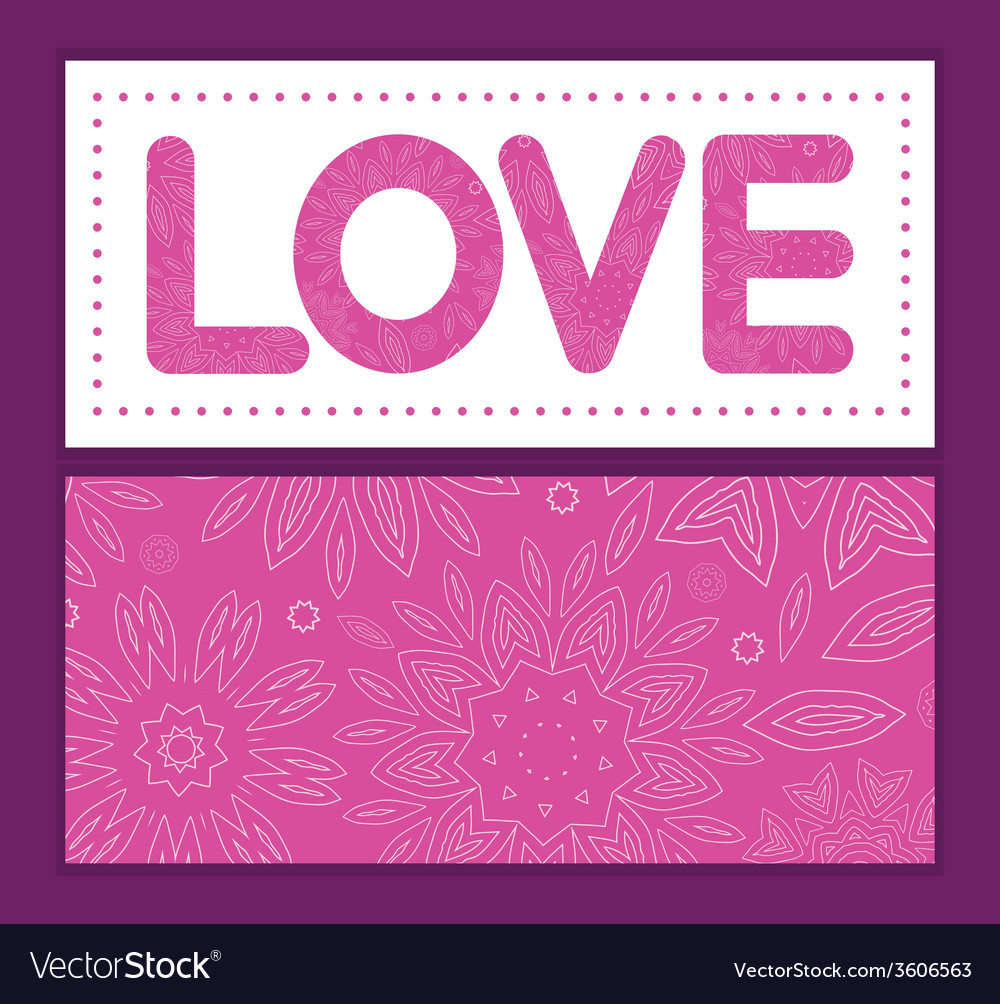 Pink abstract flowers texture love text frame