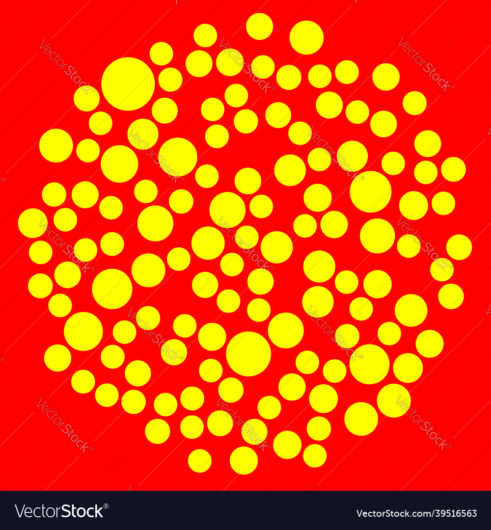 Pop art random dots circles pointillist vector image Pop art random dots circles pointillist