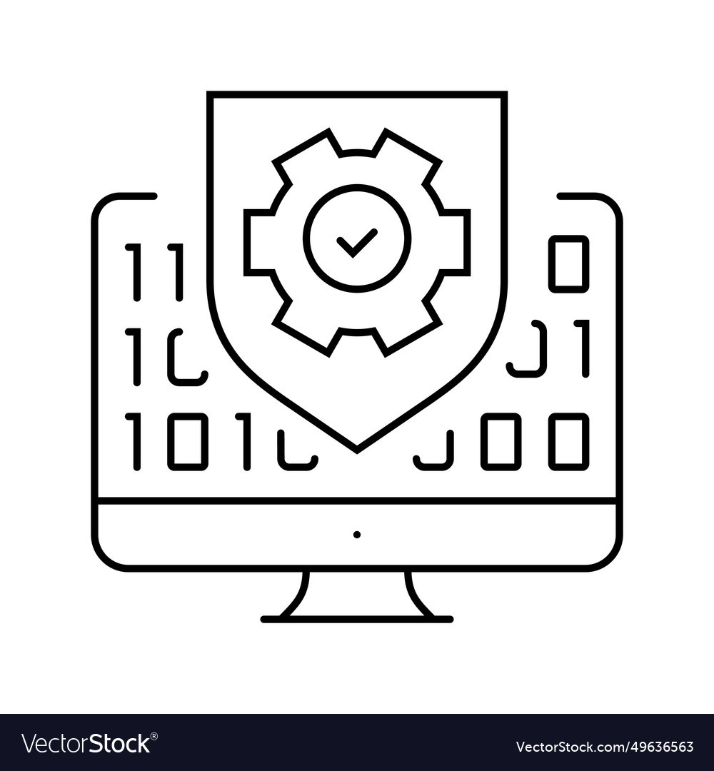 Quality testing tool work line icon