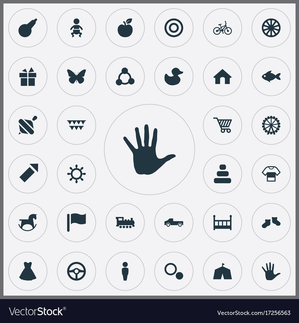 Set of simple child icons
