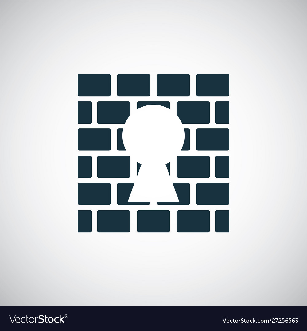 Wall lock icon for web and ui on white background