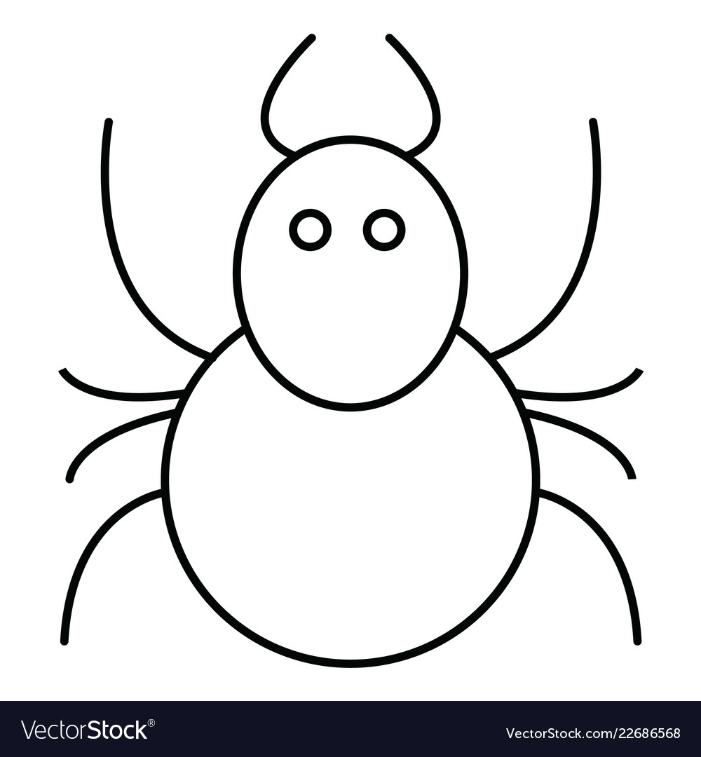 Ant icon in creative design with elements