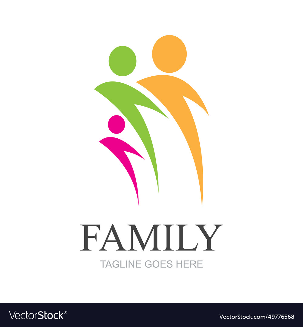 Designvorlage für Familienlogo vector image Designvorlage für Familienlogo