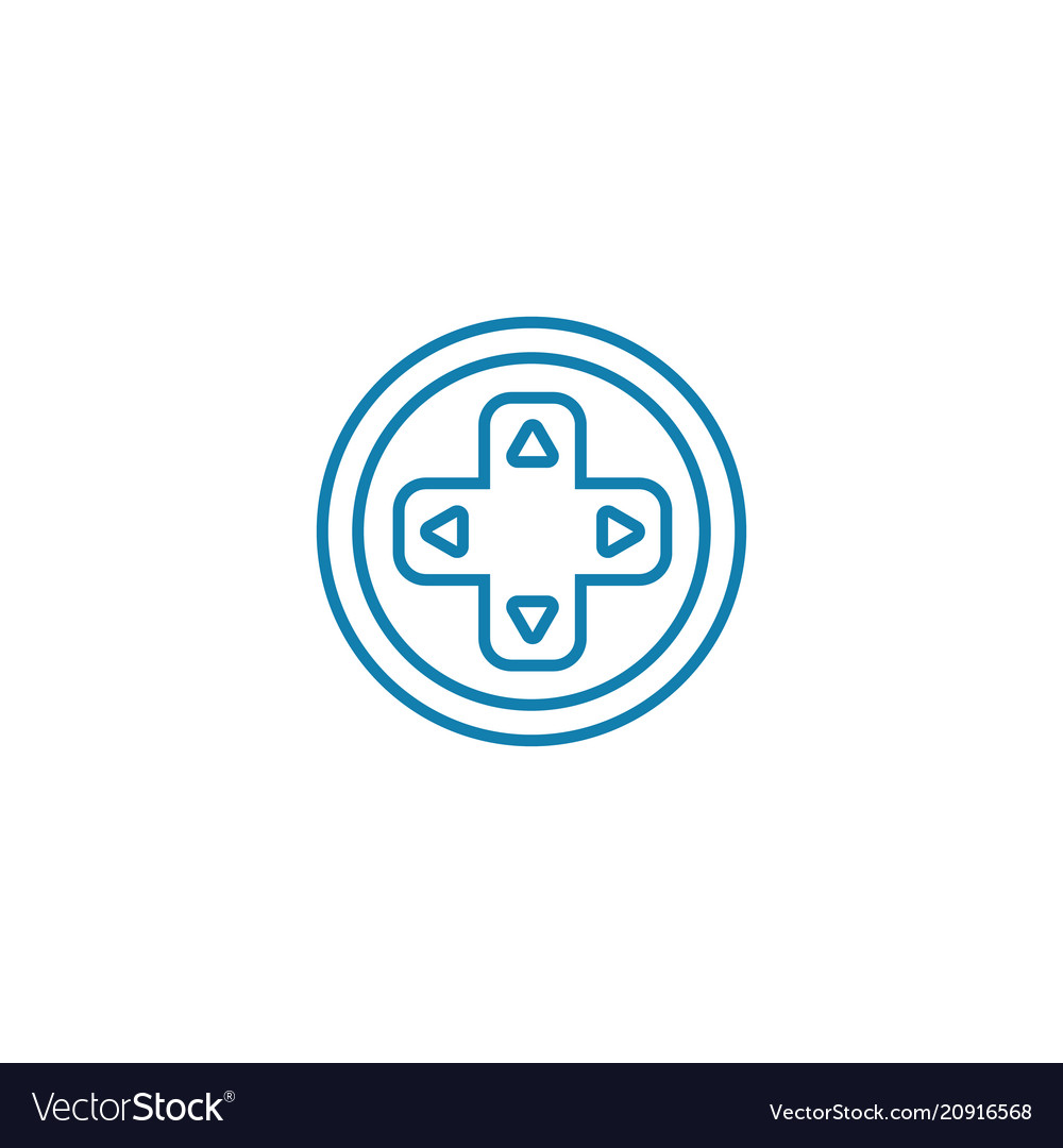 Gamepad buttons linear icon concept vector image Gamepad buttons linear icon concept