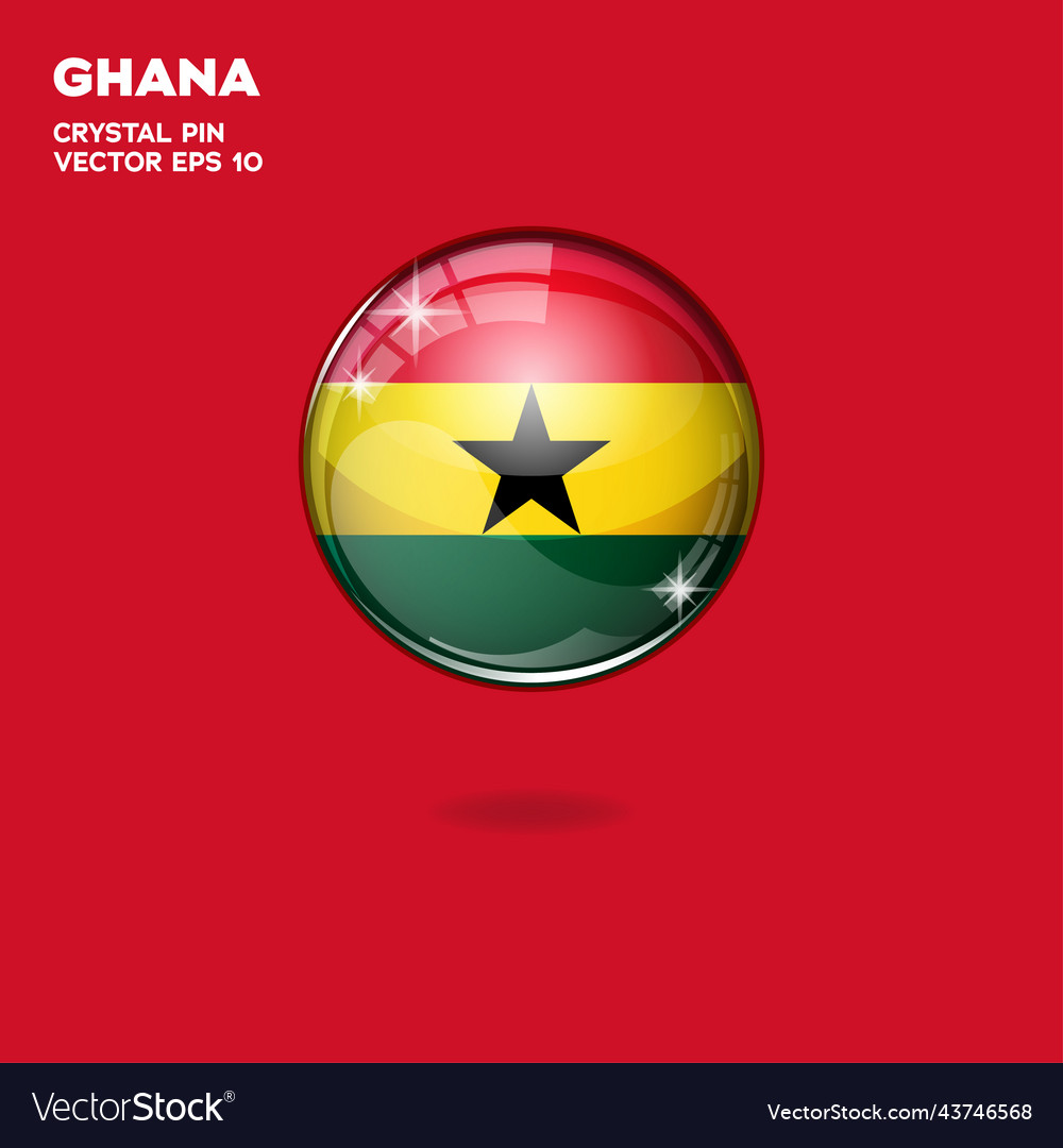 Ghana flag 3d buttons