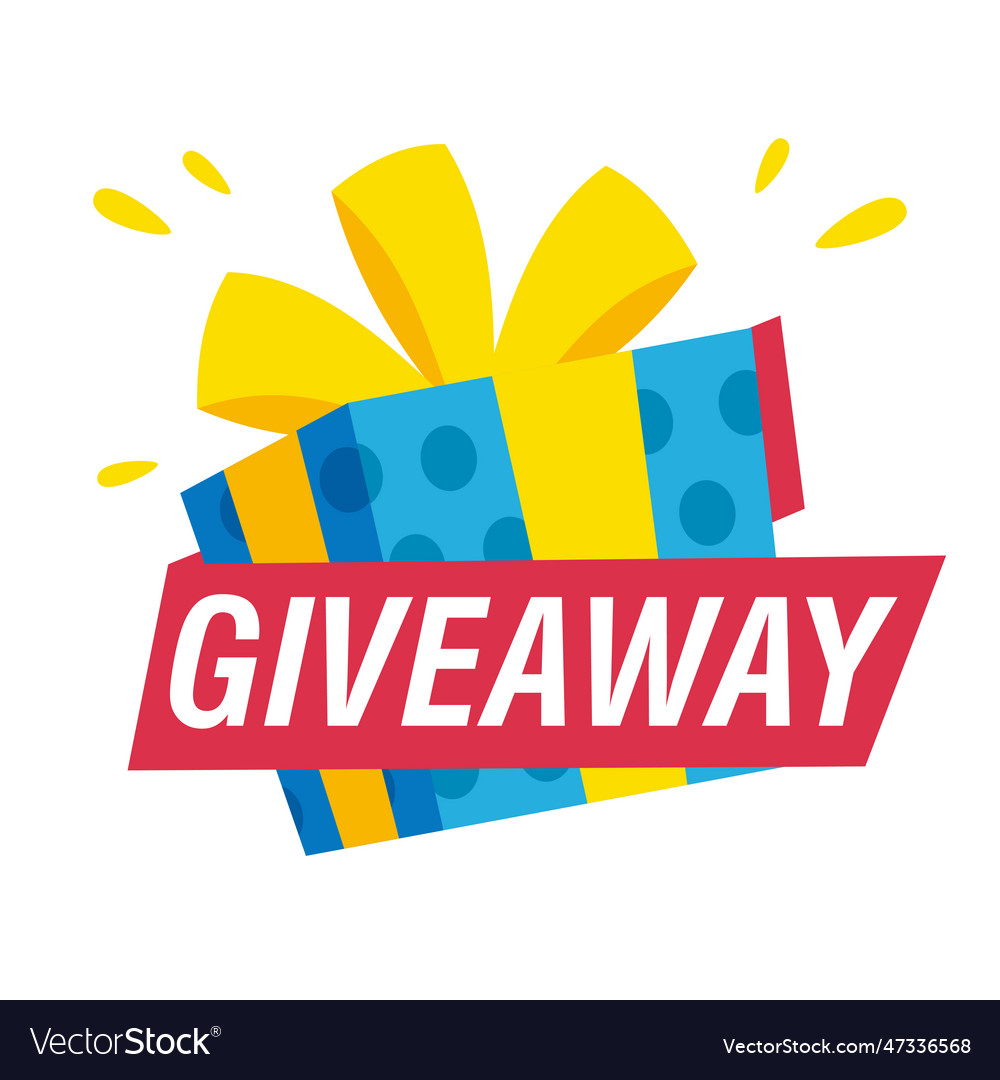 Giveaway Banner Template Royalty Free Vector Image