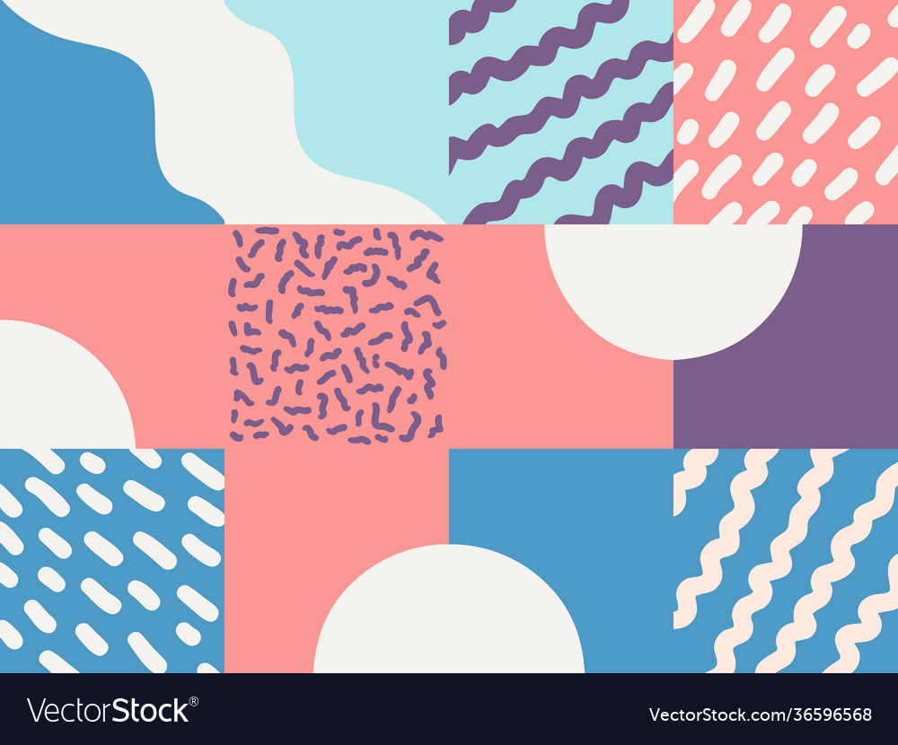 Hand-drawn abstract pattern design vector image Hand-drawn abstract pattern design