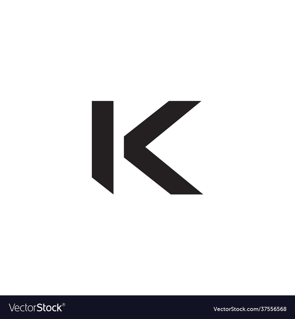 Letter k simple geometric motion arrows logo