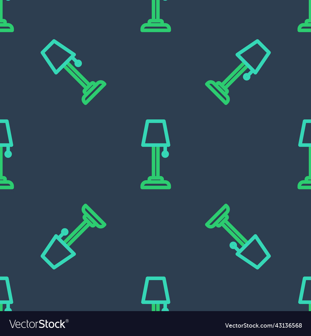 Line floor lamp icon isolated seamless pattern Vector Image Line floor lamp icon isolated seamless pattern