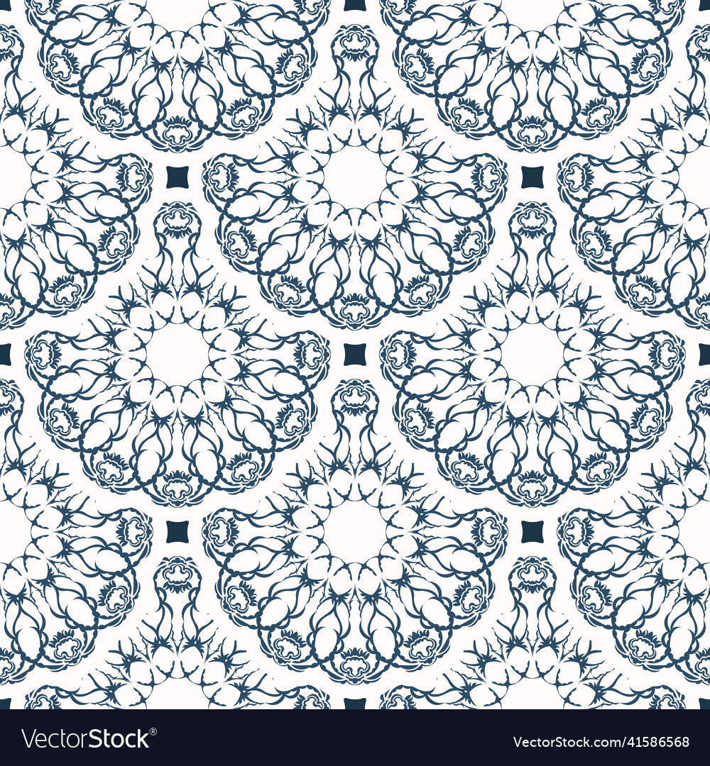 Luxurious seamless pattern with monograms vector image Luxurious seamless pattern with monograms