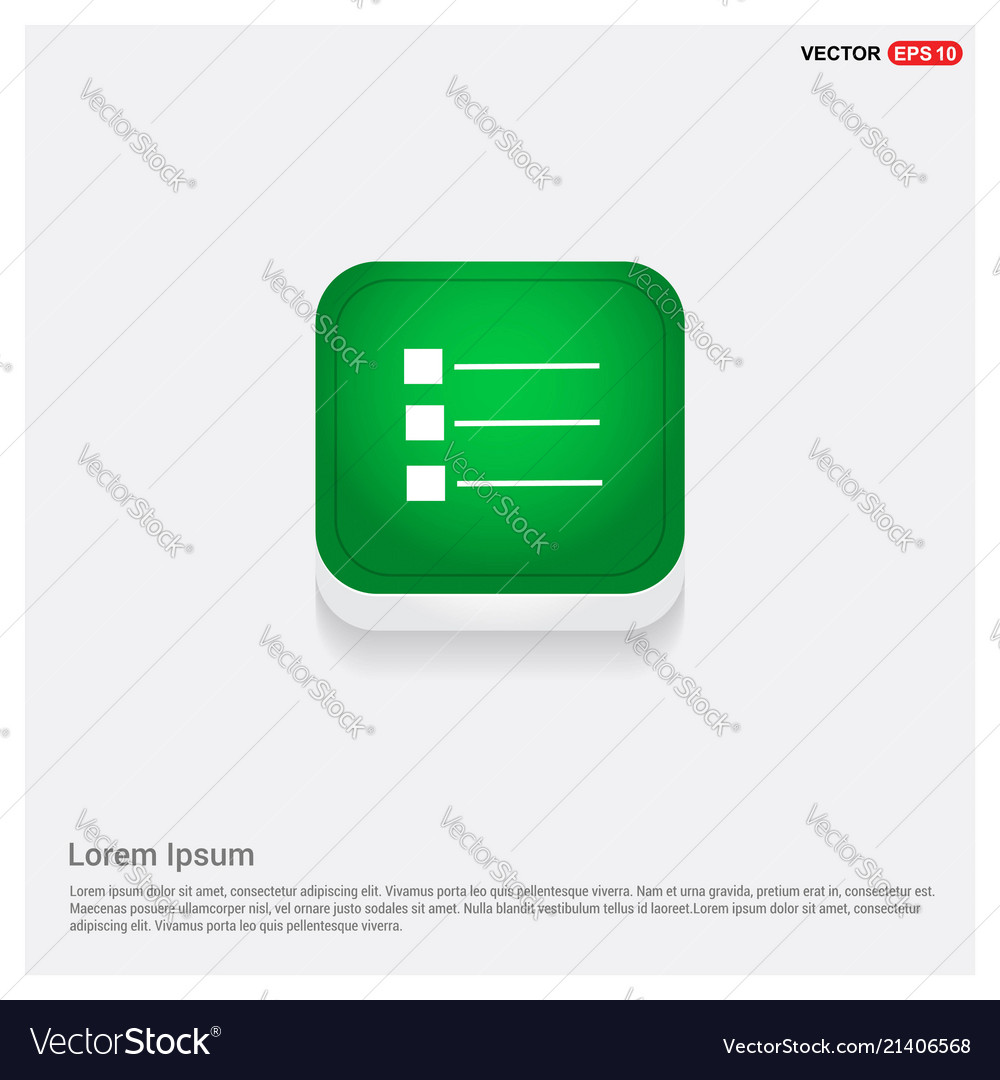 Menu icon green web button