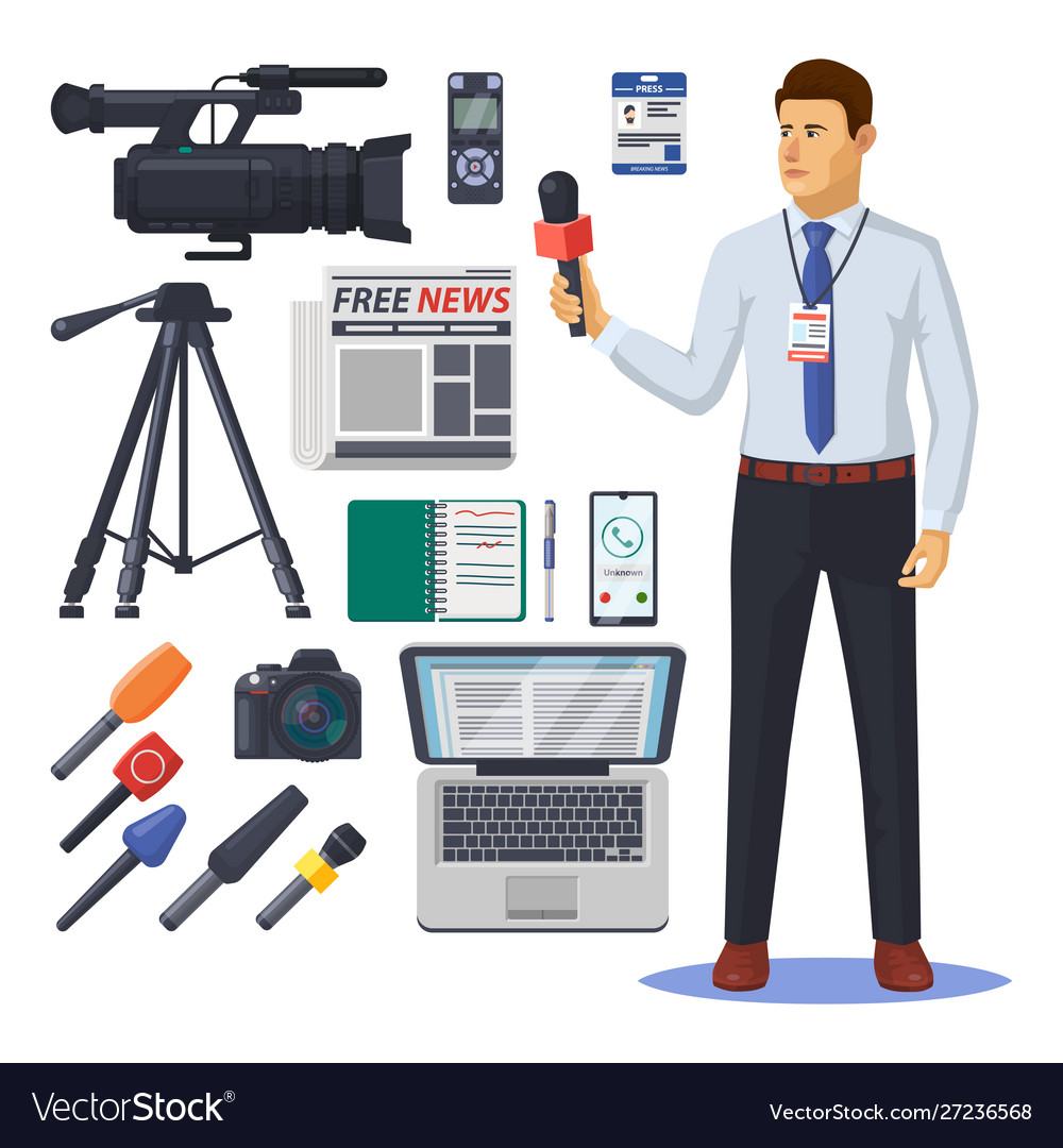 news-reporter-with-microphone-journalism-item-vector-image