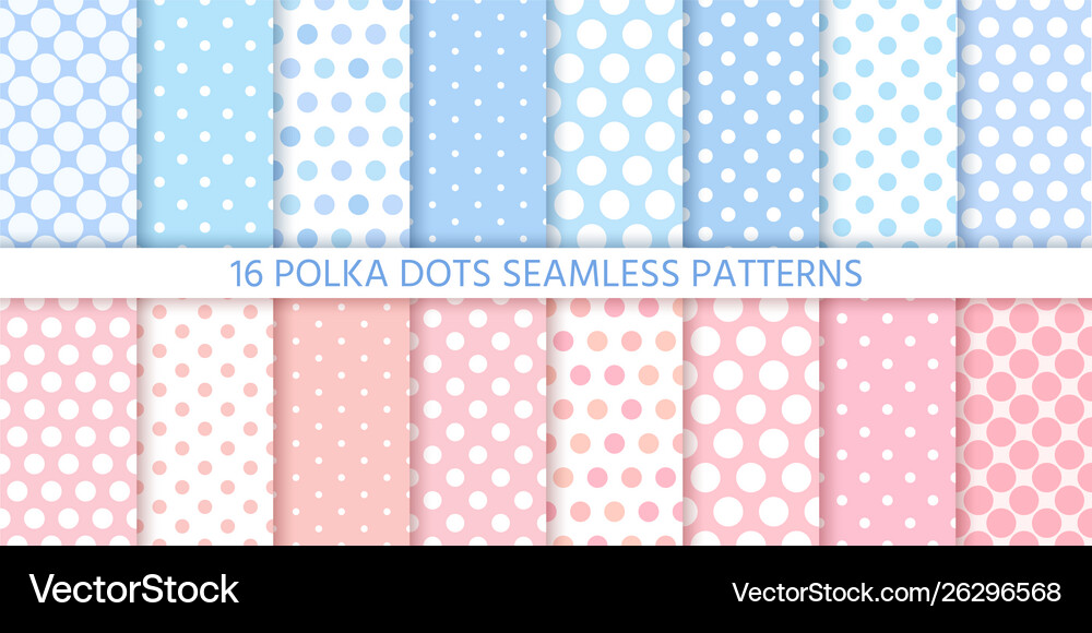 Polka dot seamless pattern geometric background Vector Image