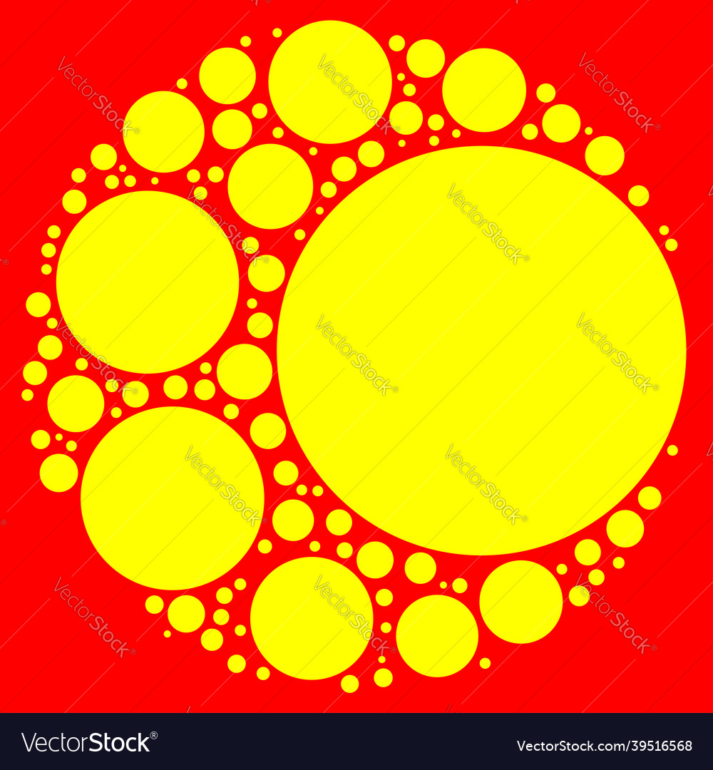 Pop art random dots circles pointillist vector image Pop art random dots circles pointillist