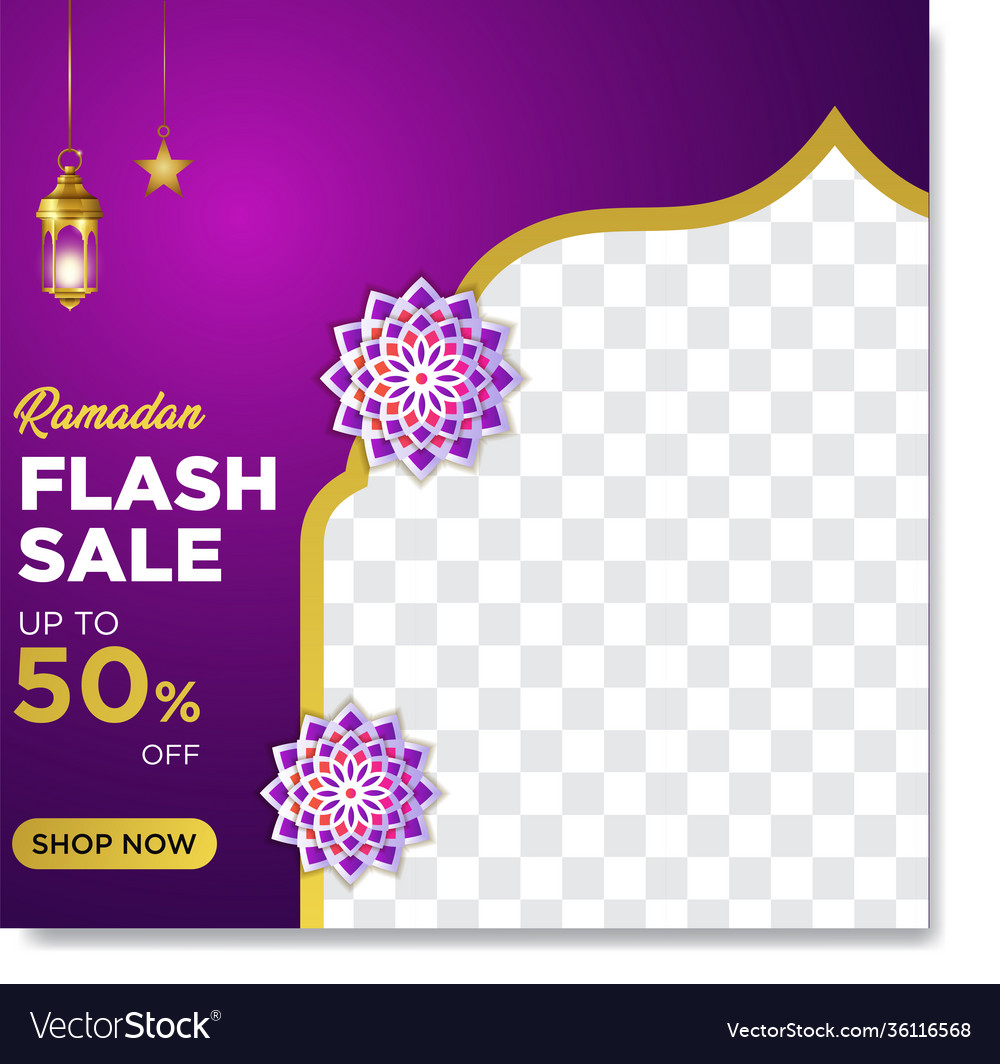 Ramadan sale social media post template banners