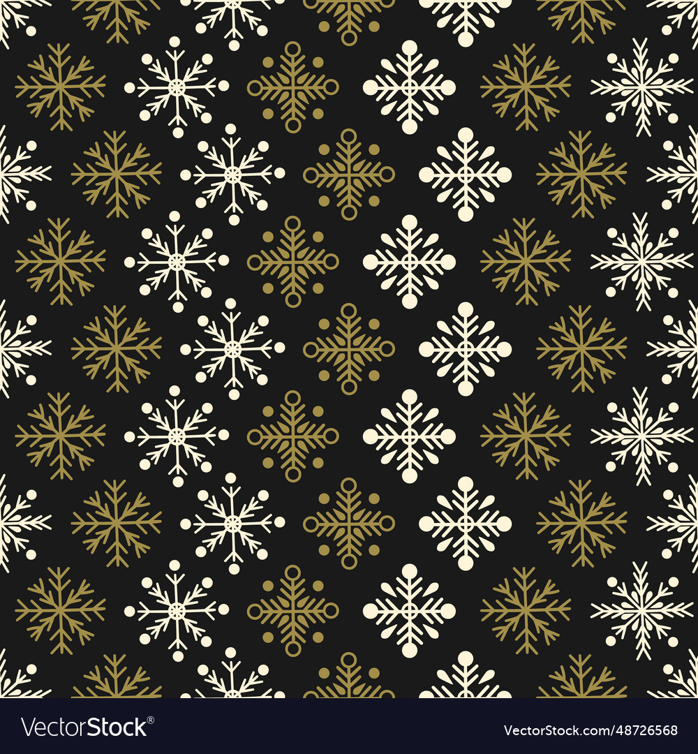 Seamless pattern with snowflakes vector image Seamless pattern with snowflakes