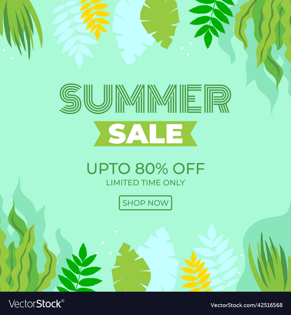 Summer sale limited time only banner design Vector Image