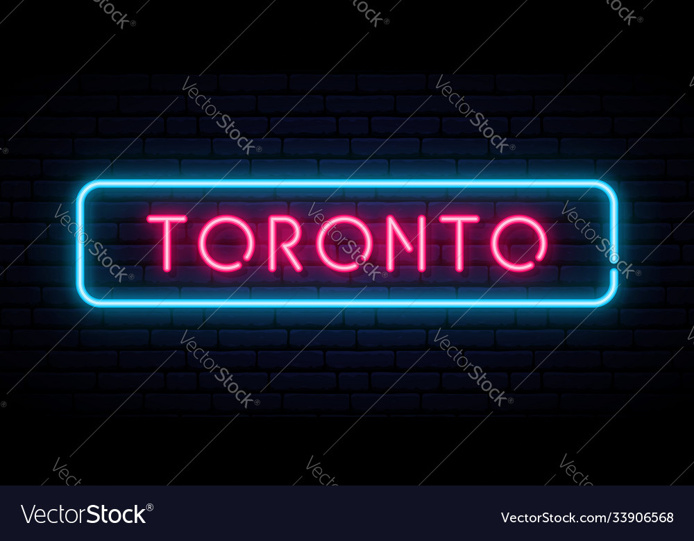 Toronto Neon Zeichen helles Licht Schild Banner