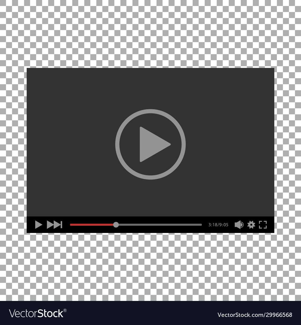 Video player for web vector image Video player for web