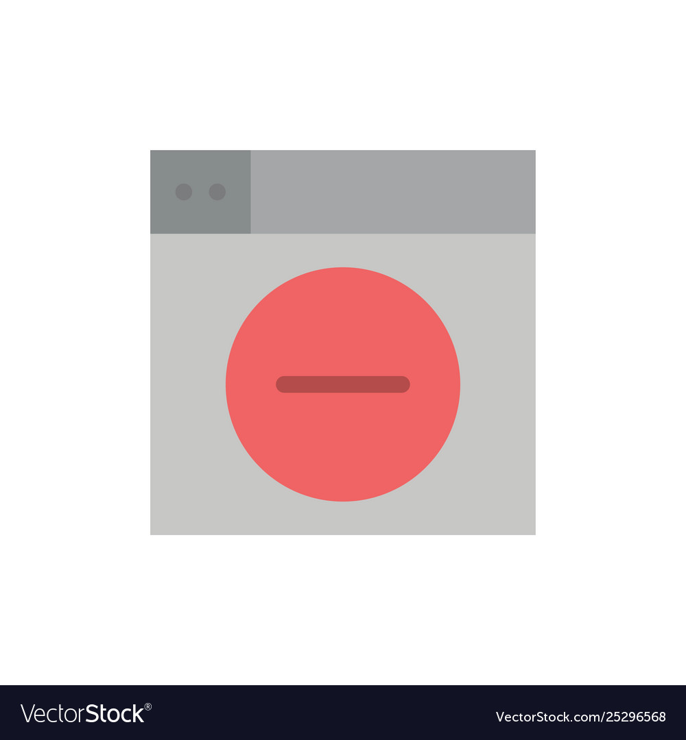 Web design less minimize flat color icon vector image Web design less minimize flat color icon