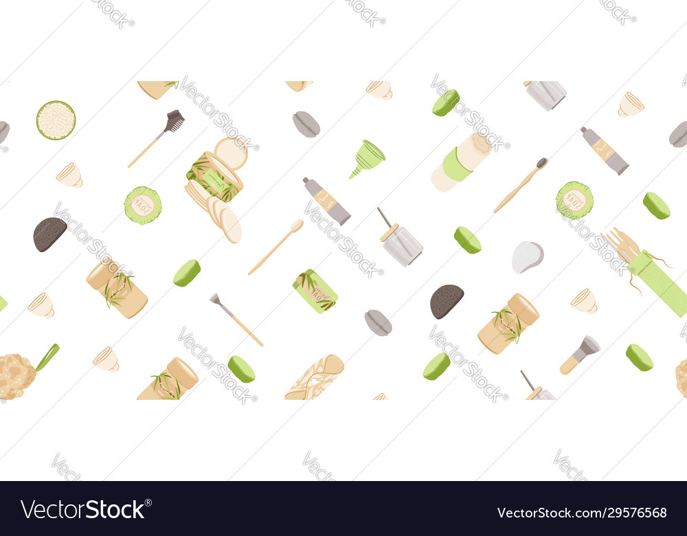 Zero waste seamless pattern in minimalism