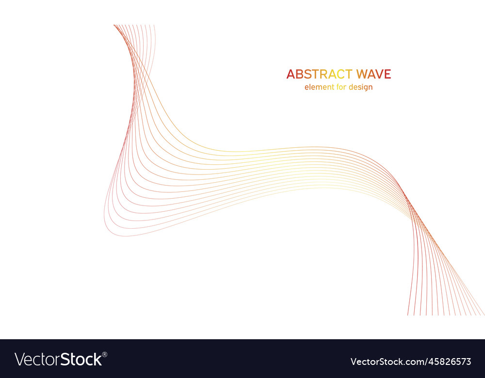 Abstract colorful wave element for design
