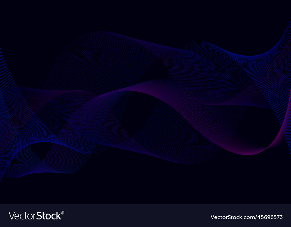 Abstract dark background with wavy glowing lines