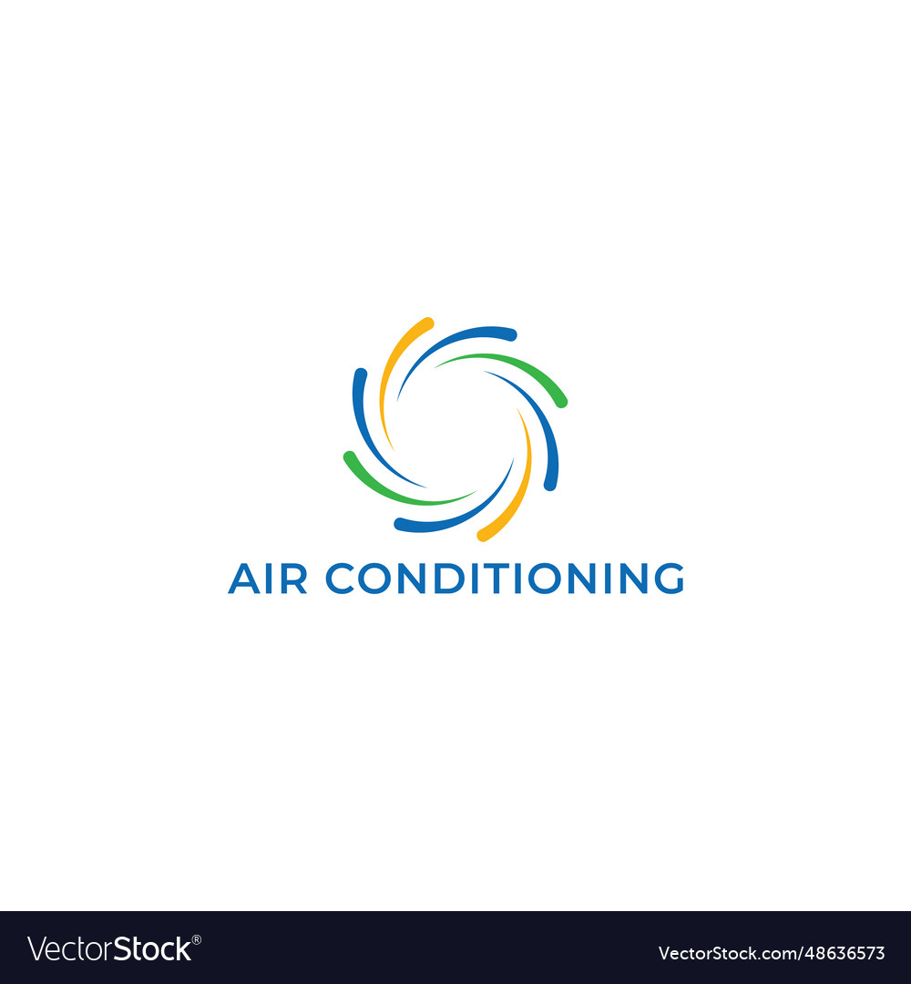Air conditioning cooling and heating house logo Vector Image