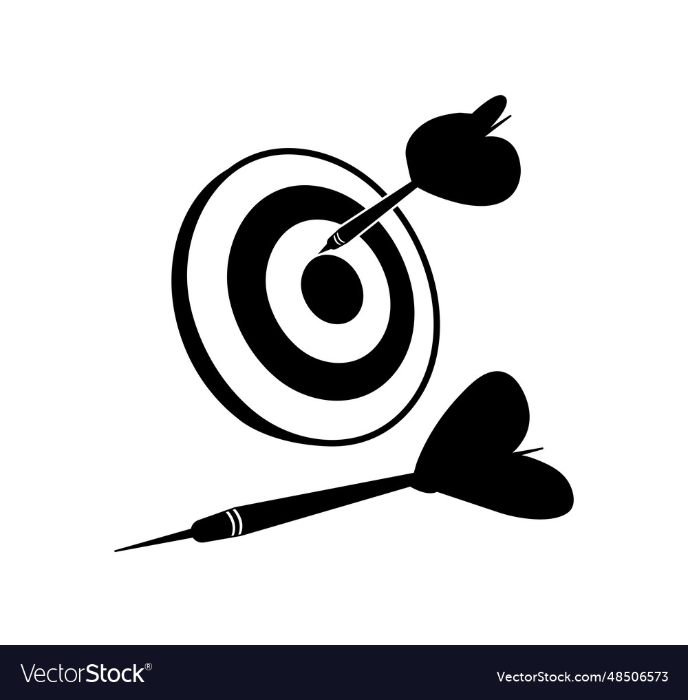 Archery target with an dart icon