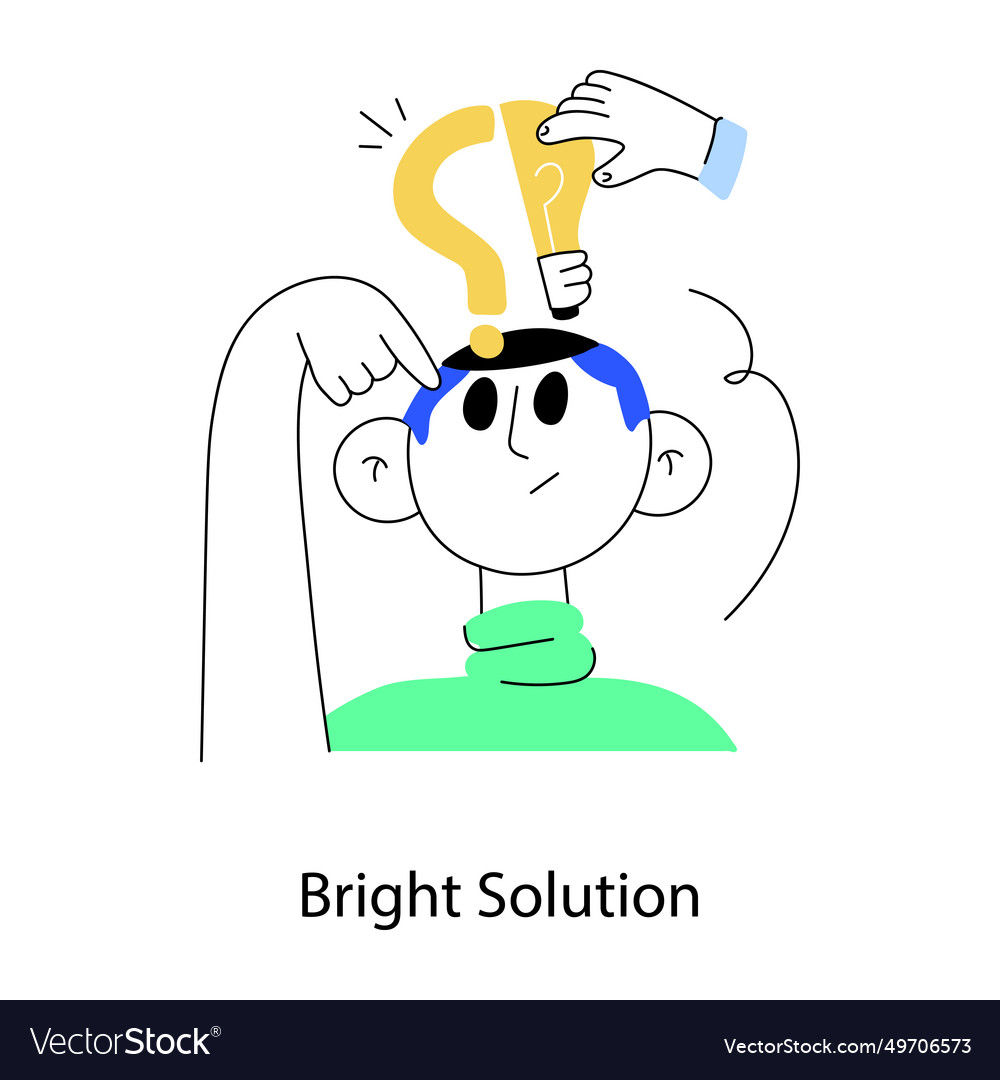 Bright solution Royalty Free Vector Image - VectorStock