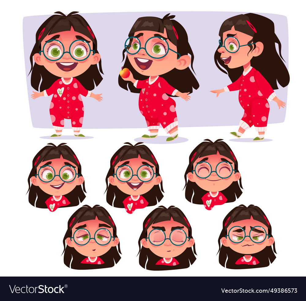 Character constructor for animation set vector image Character constructor for animation set