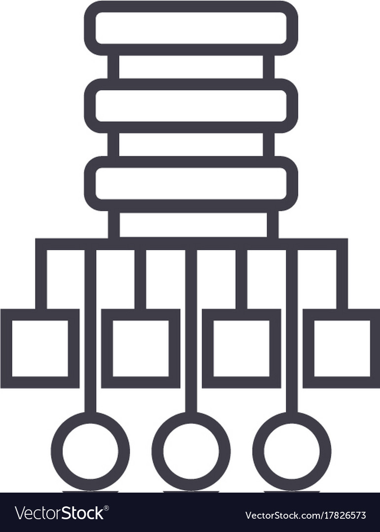 Database network line icon