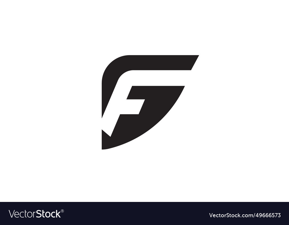 Letter fg or gf negative space modern abstract Vector Image