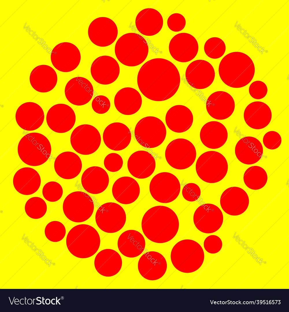 Pop art random dots circles pointillist vector image Pop art random dots circles pointillist
