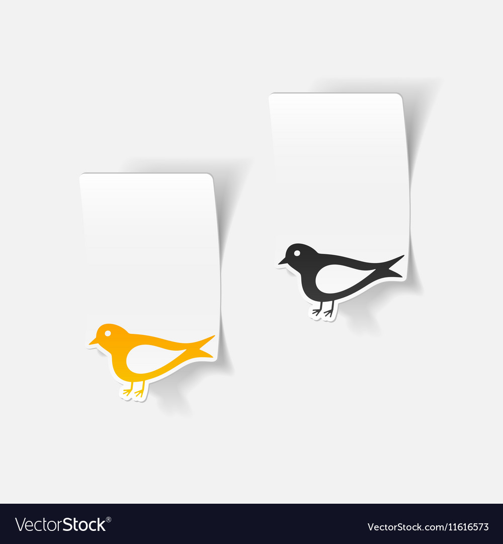 Realistic design element bird
