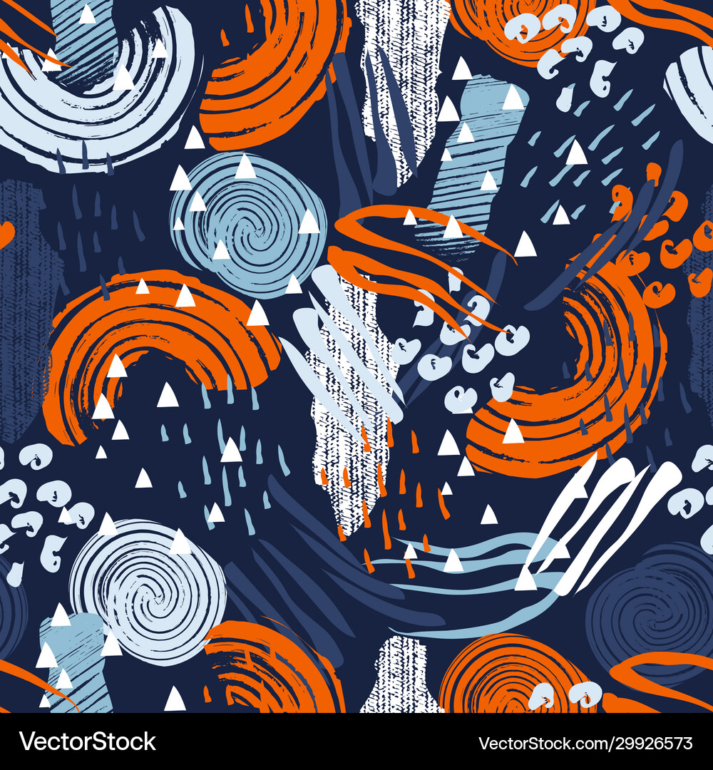 Seamless pattern with abstract shapes Royalty Free Vector