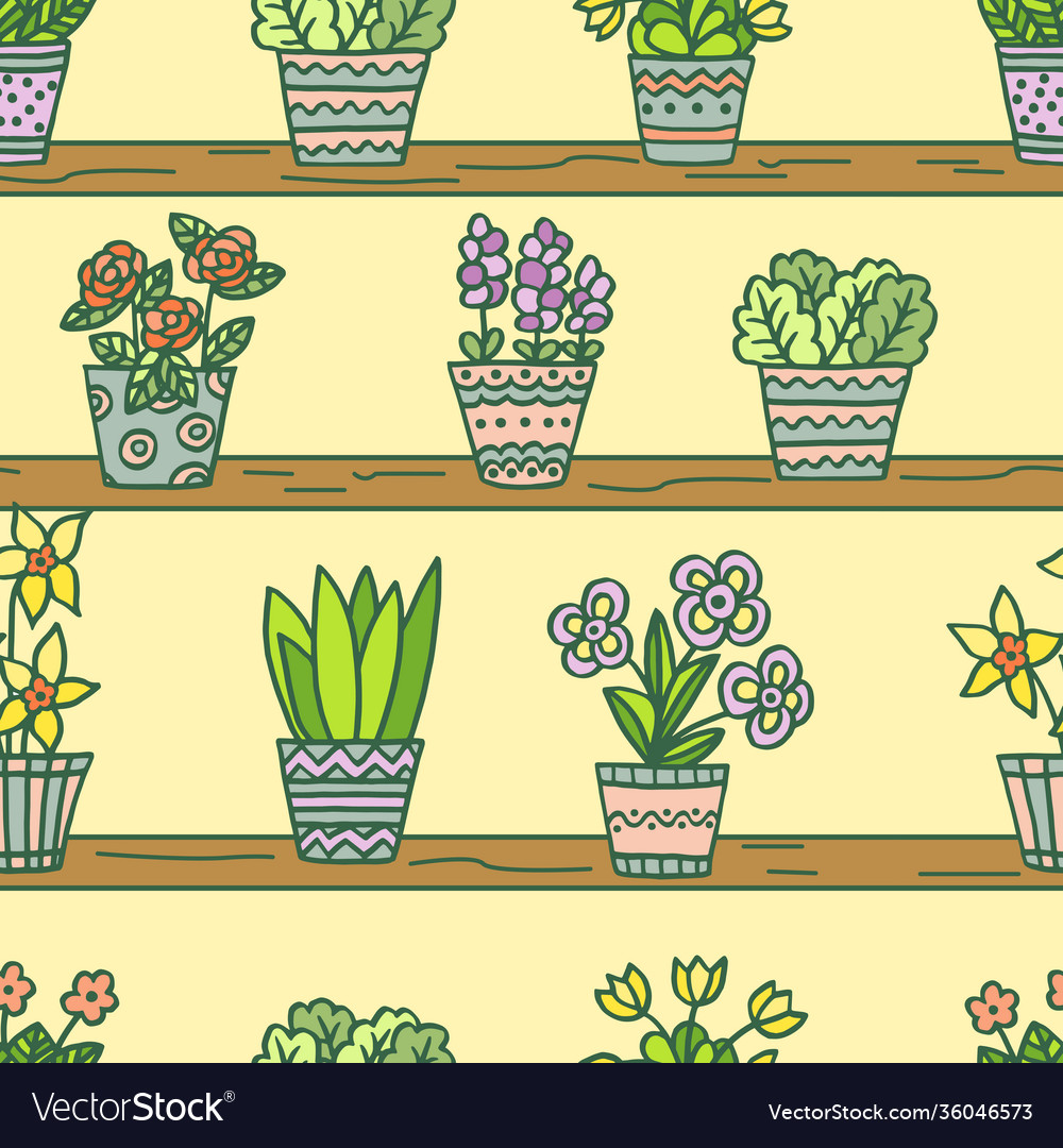 Seamless pattern with hand-drawn multicolored Vector Image Seamless pattern with hand-drawn multicolored