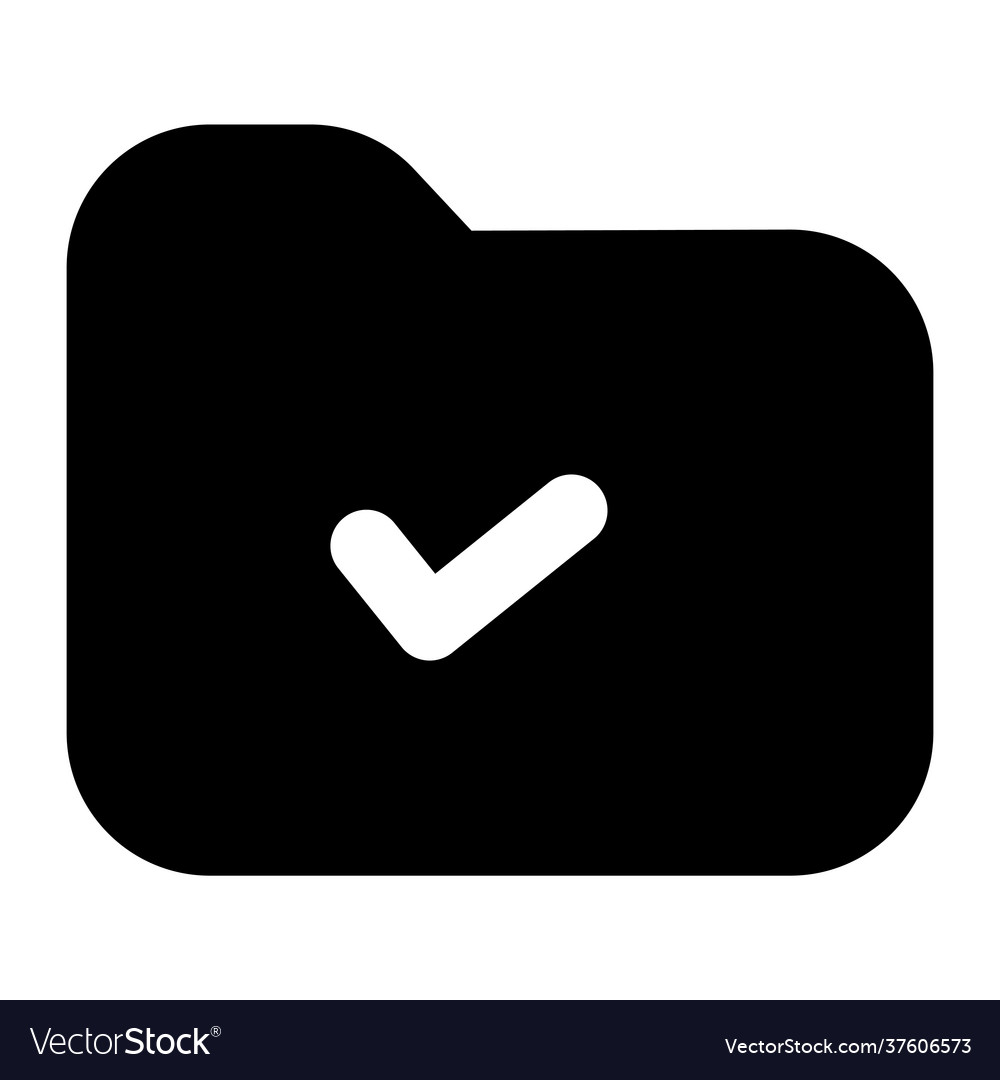 Verified folder Royalty Free Vector Image - VectorStock