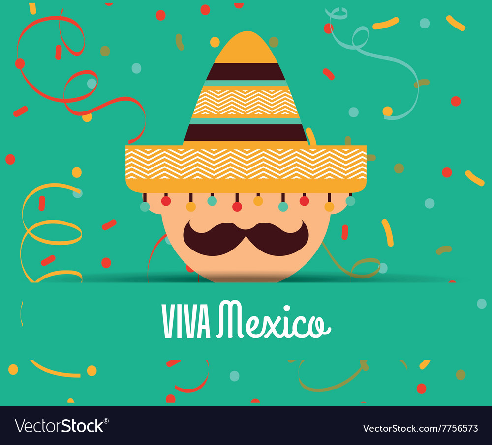 Viva mexico design Royalty Free Vector Image - VectorStock