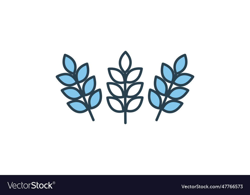 Wheat icon related to element of bakery