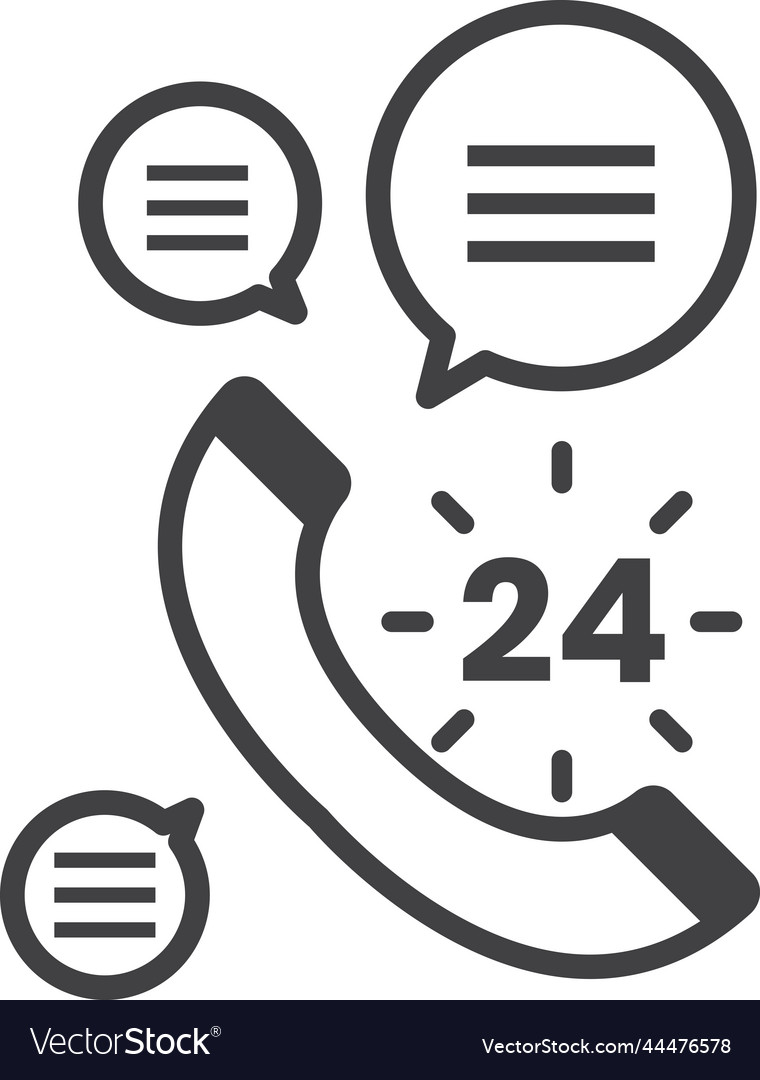 24 hour call center in minimal style