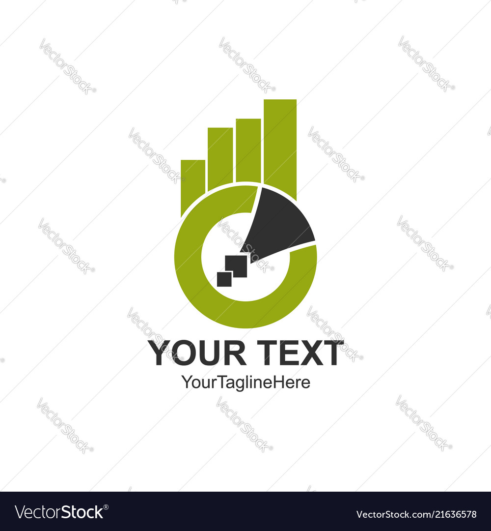 Abstract circle graph chart logo concept colored