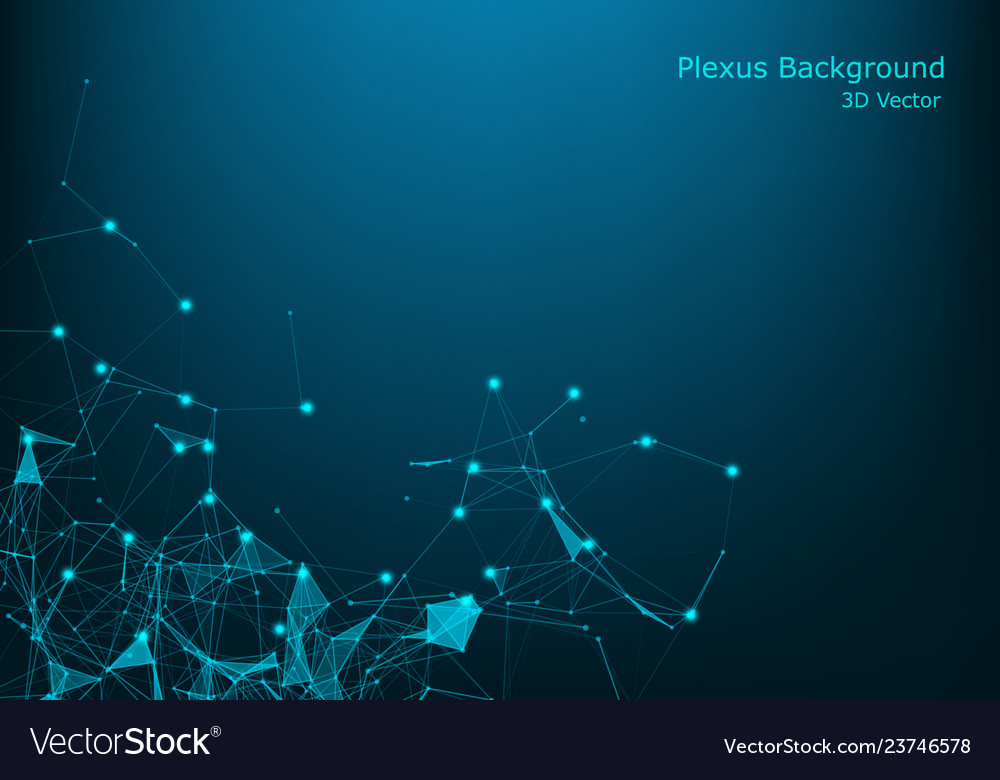 Abstract illuminated particles and lines plexus vector image Abstract illuminated particles and lines plexus