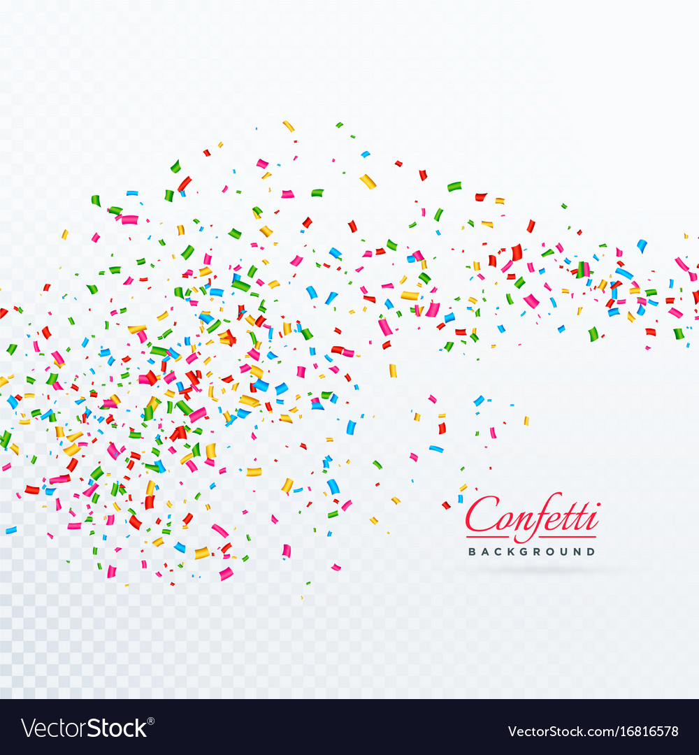 Abstract tiny confetti transparent background
