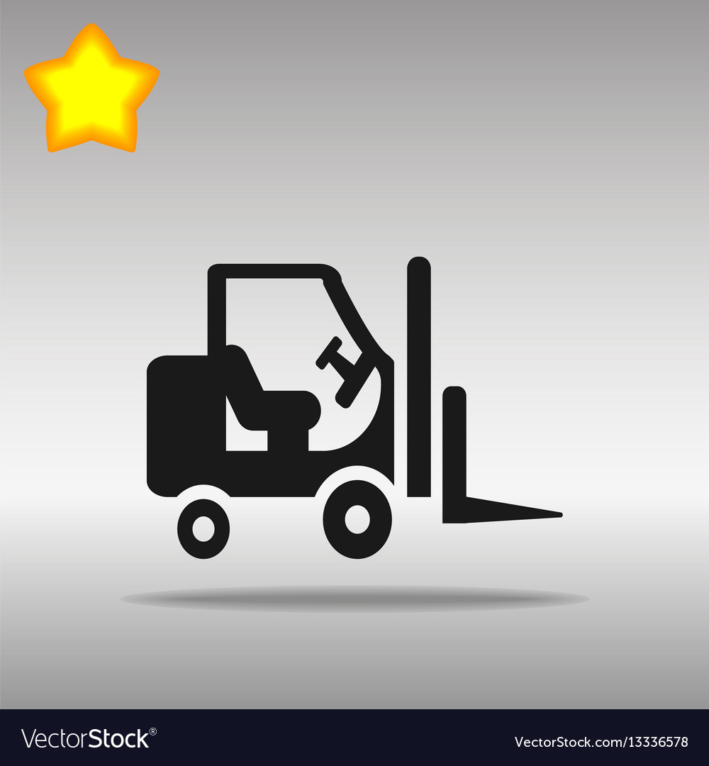 Black stacker loader icon button logo symbol