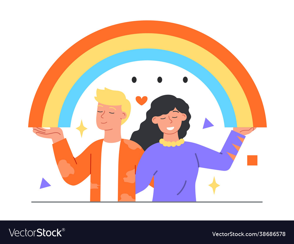 Body Positive And Lgbt Concept Royalty Free Vector Image