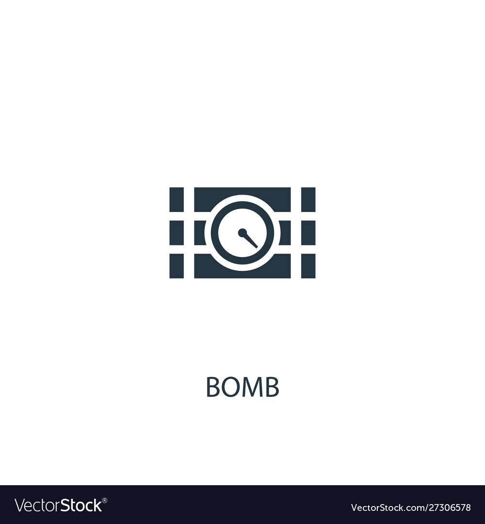 Bomb icon simple element